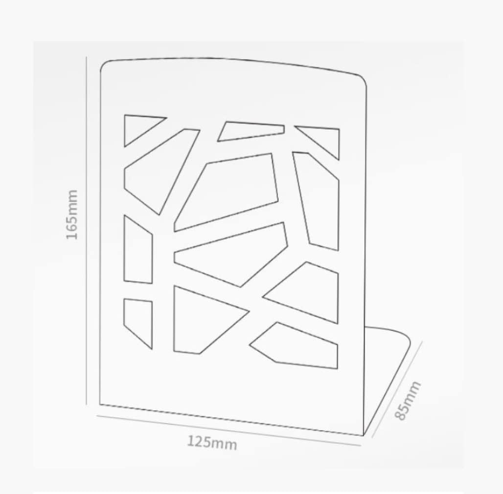 Book End 2pcs/Pair Metal Bookend Office Book Holder Shelf Accessory for Students School Stationery Desk Organizer Book Stoppers