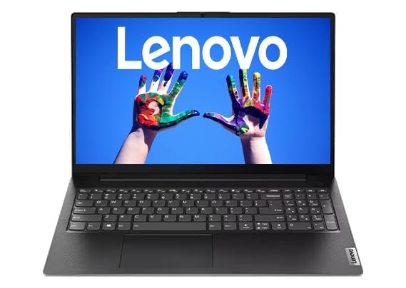 Image of Lenovo V15 with AMD Ryzen 7 7730U, 15.6 inch FHD 250 nits Anti-Glare Display, 16GB RAM, 512GB SSD, Windows 11, MS Office Lifetime, 1.65 kg, 1-Year Warranty.