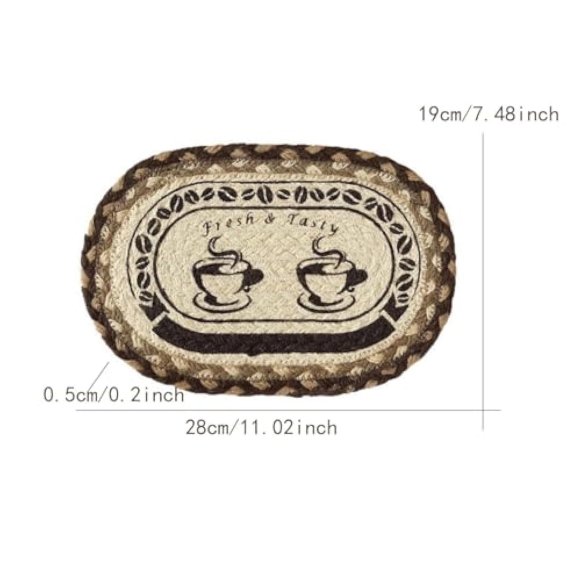 Handmade Woven Print Placemat for Coffee Table