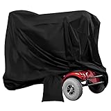 Mobility Scooter Cover Waterproof 190D Heavy Duty Mobility Scooter Rain Cover with Storage Bag Anti Dust Rain Snow Anti-UV Wheelchair Storage Cover with Bottom Elastic Rope (140X66X91cm)