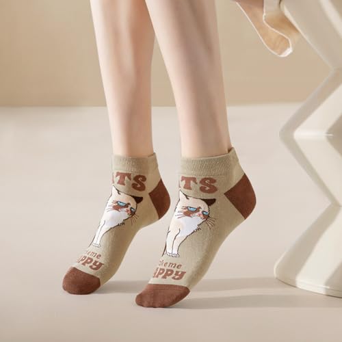 Funny Animal Socks for Women - Cute Dog and Cat Socks, Colorful Novelty Funny Socks for Animal Lover
