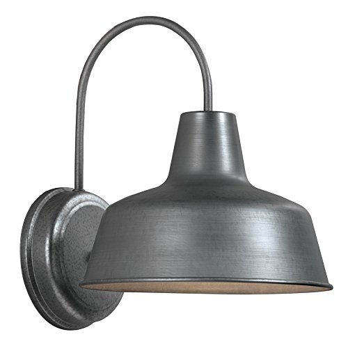 Portfolio Ellicott 13.12-in H Galvanized Dark Sky Outdoor Wall Light