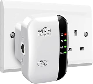 WiFi Range Extender, WiFi Extender,WiFi Booster 2.4G High Speed Wireless WiFi Repeater with Integrated Antennas Ethernet Port, 360° Full WiFi Coverage, Supports Repeater/AP/WPS