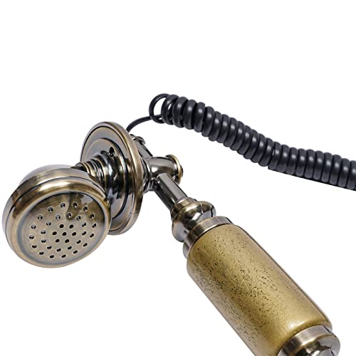 Teléfono Retro de Disco con Cable Bronce miniatura 6
