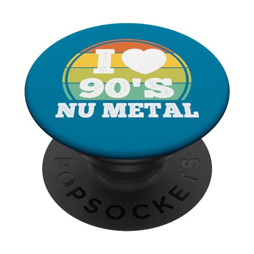 I Love 90s Nu Metal Music Heavy Metal Party Concierto Disfraz PopSockets PopGrip Intercambiable
