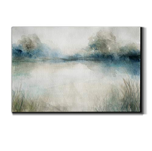 WEXFORD HOME Landscape Wall Art Premium Gallery Wrapped Canvas Abstract Ocean Forest Modern Artwork Decoration for Living Room Kitchen Bathroom Office, Ready to Hang, 24x36