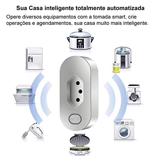 Tomada Inteligente Wifi Smart Home 10A - Nova Digital, Funciona com Alexa