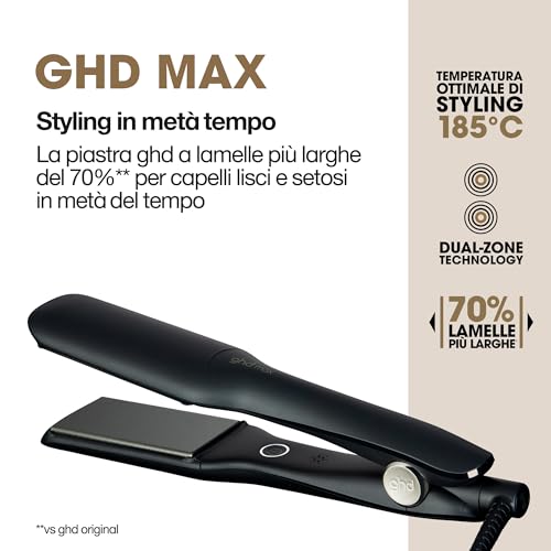 Seconda immagine ghd max, Piastra Lamelle Larghe 42 mm per Capelli Ricci, Spessi o Lunghi