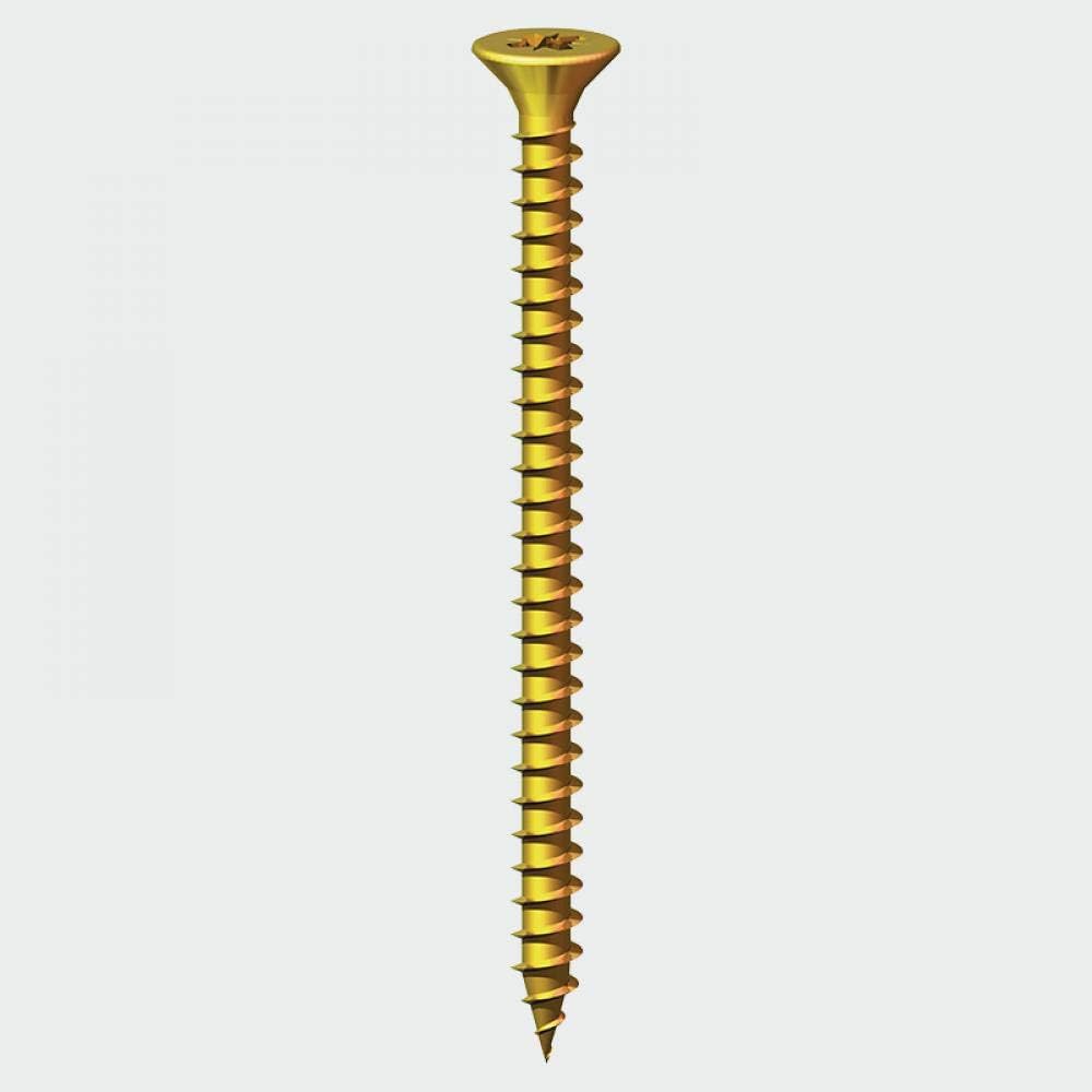 TIMco 40025CHYP PZ CSK ZYP Chipboard Screw 4.0 x 25 - Yellow (Pack of 30)