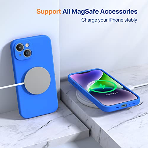Miracase Designed for iPhone 14 Case,[Upgraded Enhanced Camera Protection],Shockproof Liquid Silicone Case with Microfiber Lining, 6.1 inch,Mediterranean Blue by Miracase - Used condition - Image 9