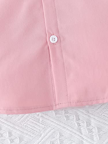 Verdusa Toddler Boy's Pink Button Down Shirt #TOP17