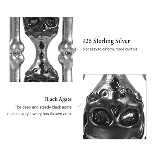 Image of GNOCE Skull Charm Bead Silver Pendant Dangle Charms fit Bracelet /Necklace Jewelry Gift for Women Men