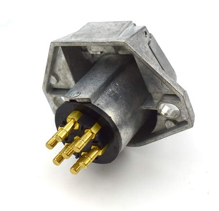 7-Way Socket With Push On Terminals and Split Pins- (Pack of 1)