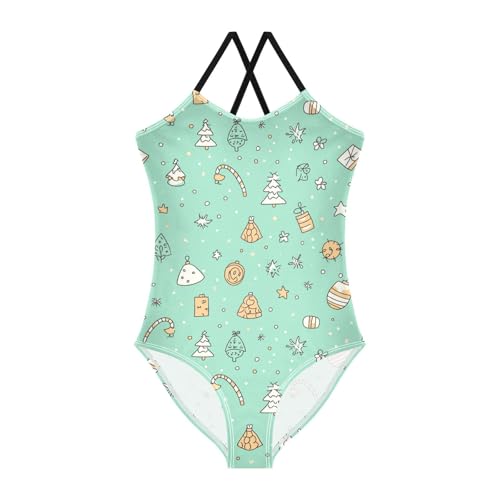 Cartoon Pattern Girls One Piece Swimsuits Quick Dry Beach Swimwear Bathing Suit