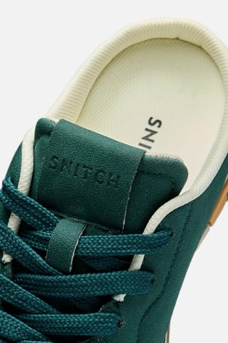 Image of SNITCH Men Mules | Backless Sneaker for Men with Suede PU Upper & Perforated Toe | TPR Sole Casual Shoes with Traditional Laces & Round Toe Design for Everyday Casual Wear