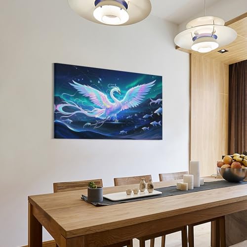 Cygne impression sur toile murale moderne multicolore 40x60