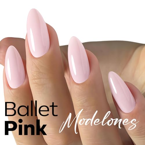 modelones Pink Gel Polish Summer Pastel Light Baby Pink Gel Nail Polish Soak Off Nail Art Manicure Nails Home DIY Salon 15 ML