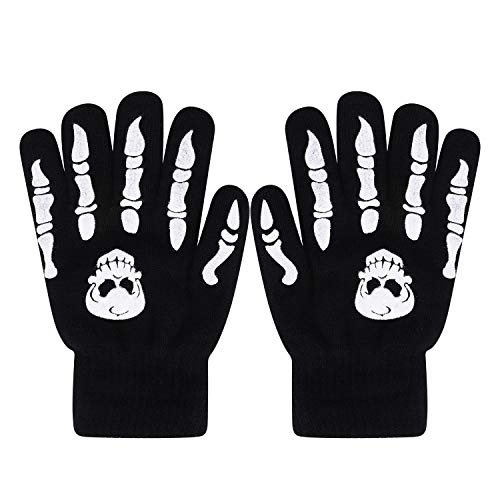 Kids Winter Gloves Kids Knitted Gloves Winter Skeleton Gloves Kids Winter Snow Gloves Ski Gloves Full Fingers Gloves2