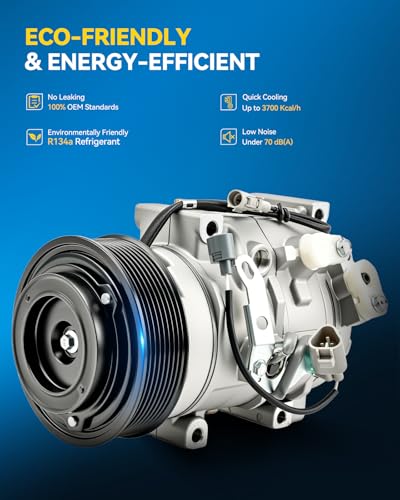 Image of PHILTOP 4711015 Air Conditioner AC Compressor with Clutch for Lexus GX460 2010-2023,LX570 2008-2011, 2013-2021, Toyota Sequoia 2010-2022, 2008-2009 5.7L,Land Cruiser 2008-2011, 2013-2021