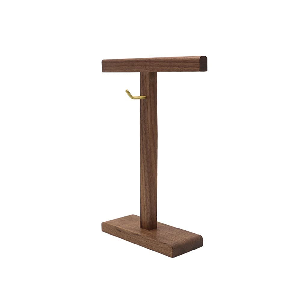 TOMYEUS Soporte Auriculares Auricular de Madera Hanger Desktop Auriculares Verticales Soporte de la Tabla Mesa Accesorios Multifuncional Auricular Pantalla Soporte Metal Hook Soporte de Cascos Gaming
