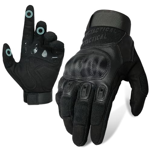 Guantes tácticos militares con protección de fibra de carbono para seguridad y motociclismo