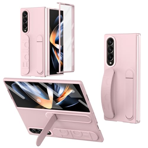 Coque Samsung Z Fold 4 fine antichoc rose avec film protecteur anti-rayures