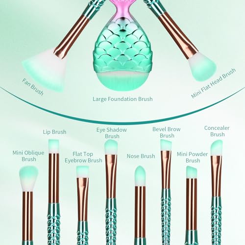 Makeup Brush Set 11Pcs Eye Makeup Brushes, Eyeshadow Concealer Eyeliner Brow Blending Brush Tool
