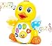 GLOBAL IGO. Musical Baby Spielzeug für 1-jährige Jungen Mädchen, Berührung gehen Löschen Tanzen Singing Walking Crawling Gelb Ente Spielzeug 6 12 18 Monate, interaktives Baby Mädchen Geschenke für 1 2