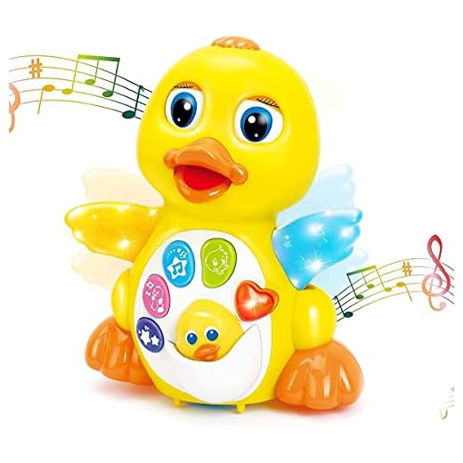 GLOBAL IGO Musikaliska Baby Leksaker För 1 År Gamla Pojkar Flickor, Touch Light Up Dancing Singing Walking Crawling Yellow Duck Toy 6 12 18 månader, Interaktiv Baby Boy Girl Presenter för 1 2 3-åringa