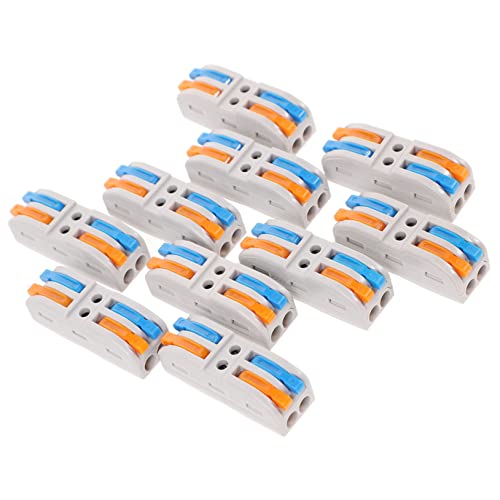 FELTECHELECTR 10pcs Lever Wire Connectors Wire Connector Blocks Quick Splice for Home Projects Electrician Tools