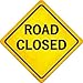 SMART BLONDE Road Closed Novelty Metal Crossing Sign CX-467