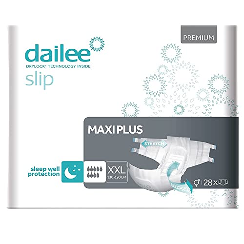 Dailee Slip XXL - 28x Pannoloni Per Anziani a Mutandina - Assorbenza Maxi Plus 9 Gocce - Mutanda Assorbente Incontinenza Adulto - Pannolone a Strappo