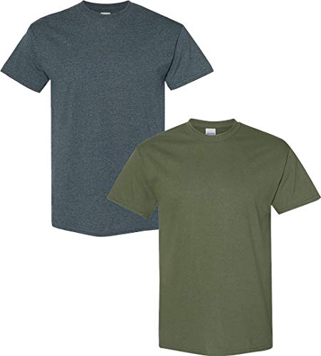 Gildan Men's Heavy Cotton T-Shirt, Style G5000, 2-Pack