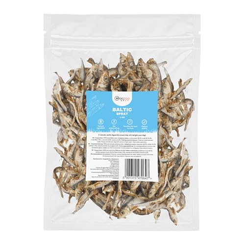 Gaczoo - Sprotten für Hunde Getrocknet - Getrockneter Fisch für Hund - 100% Trockenfisch, Hundeleckerli, Trainingsleckerli - ohne Zusätze, reich an Omega 3, Fettarm - 1kg