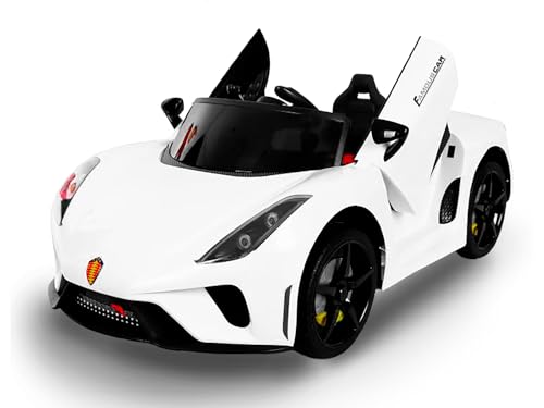 Ride Trike Coche Descapotable Blanco Radio Control a Batería 6.V