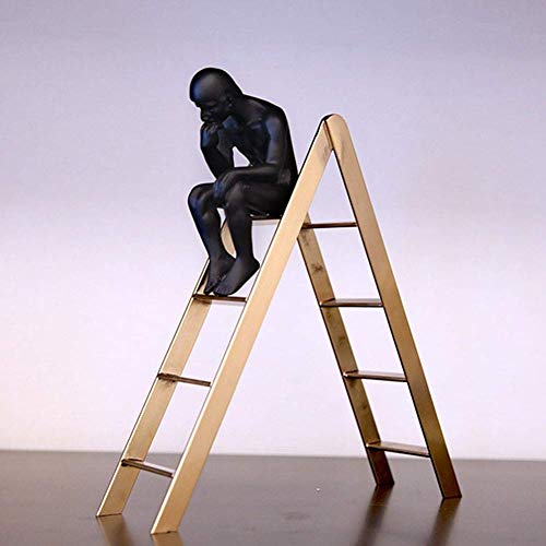Statue moderne de penseur en résine haut de gamme faite à la main 30 cm