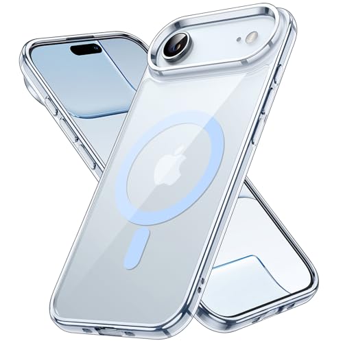 Image of JETech Magnetic Case for iPhone Air Compatible with MagSafe, Shockproof Phone Bumper Cover, Anti-Scratch Clear Back, 6.5-Inch Display (Blue)