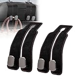 Debbery 2PCS Car Bag Hooks, Leather Car Seat Organiser Hooks, Multifunctional Back Seat Hooks for Headrest for Hanging Bags, Purses and Handbags