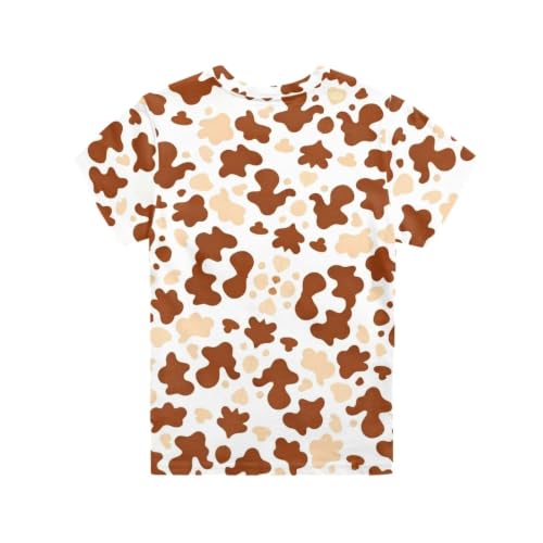 Image of Xhuibop Kids Tshirts Girls Boys 3-16 Years Summer Clothes for Teens Loose Fitting Tops