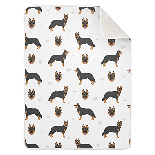 Image of Swaddle Blanket Bohemian Shepherd Dog Cotton for Infants, Receiving, Lightweight Soft Swaddling for Crib, Stroller, Nursery, 30X40 in