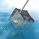 JIEYAO Aquarium Fischnetz mit Ausziehbarem Griff, 6,5 cm Mini Aquarium Kescher Net Fischnetz aus Edelstahl Kleines Feinmaschig Reinigungsnetz für Aquarien kleine Teiche Pools kleinen Fischen Garnelen
