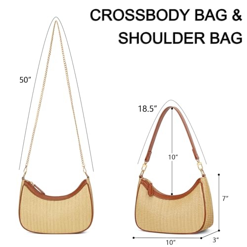 Image of KKXIU Shoulder Bag for Women Cute Hobo Purses and Handbags Retro Clutch Underarm Purse | Cute