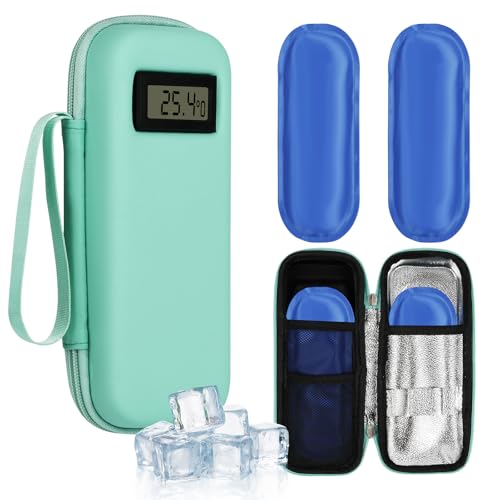 Fefod Insulin Kühltasche mit 2 TSA Kühlakku, Diabetiker Tasche...