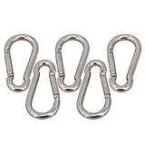 szzijia M4 40mm Multifunctional 304 Stainless Steel Spring Loaded Gate Snap Carabiner Quick Link Lock Ring Hook