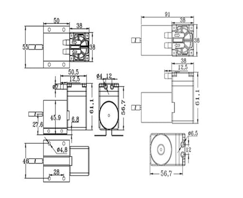 Bomba de agua SW524-30B-2900 12V DC miniatura 2