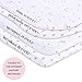 Ely's & Co. Bassinet Sheet 100% Jersey Cotton 2 Pack for Baby Girl-Dusty Rose and Mauve Pink Stars