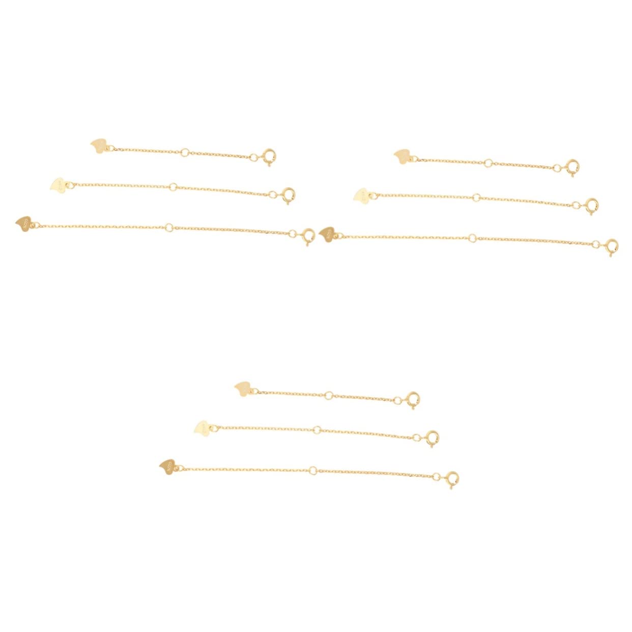 EXCEART 9 Piezas Pulsera Collar Extensor Cola Cadena Extensor De Cadena para Collar Extensor De Collar De Gargantilla Cadenas para Hacer Joyas Bricolaje 18k Collar Dorado Plata Encanto