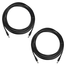 KSK Power Cable 2 Pack for Solar Panel Connector, 5.5x2.1 to 4.0x1.7 Male to Male DC Plug, Compatible with Tactacam Reveal,Stealth Cam, Moultrie & Muddy Trail Cameras, 79in/2M