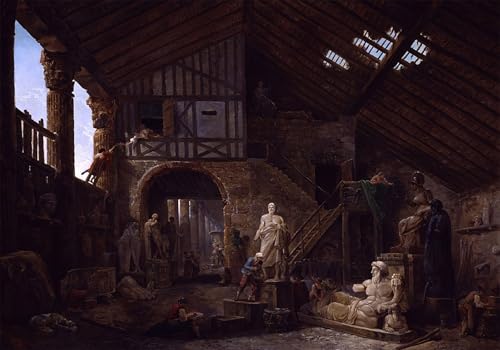 Gravures Impression Sur Toile Hubert Robert Décoration Salon Moderne Grand Format 60x90