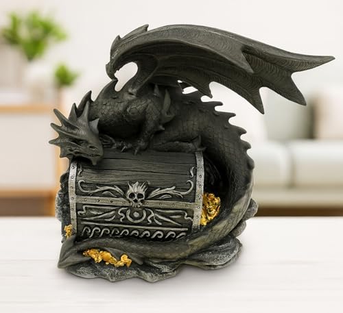 Kremers Schatzkiste XXL Spardose Drachenwächter 21 cm aus Polyresin...